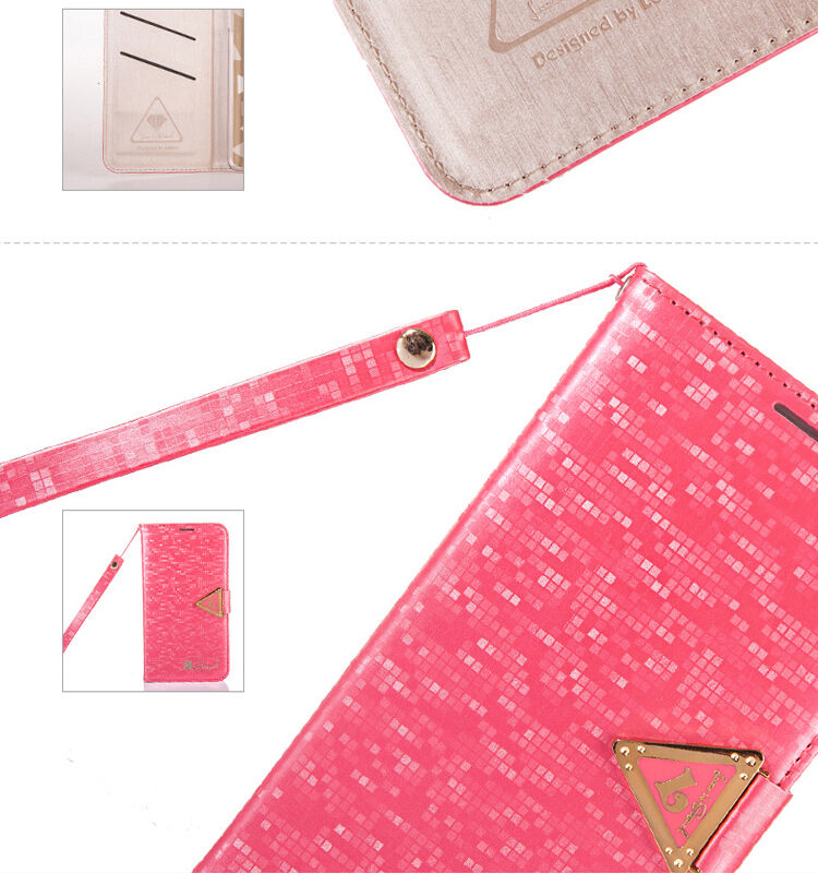 Otwierane etui / futerał z połyskiem diamentowym i paskiem magnetycznym do iPhone 6S / 6 - fioletowe Otwierane etui / futerał z połyskiem diamentowym i paskiem magnetycznym do iPhone 6S / 6 - fioletowe