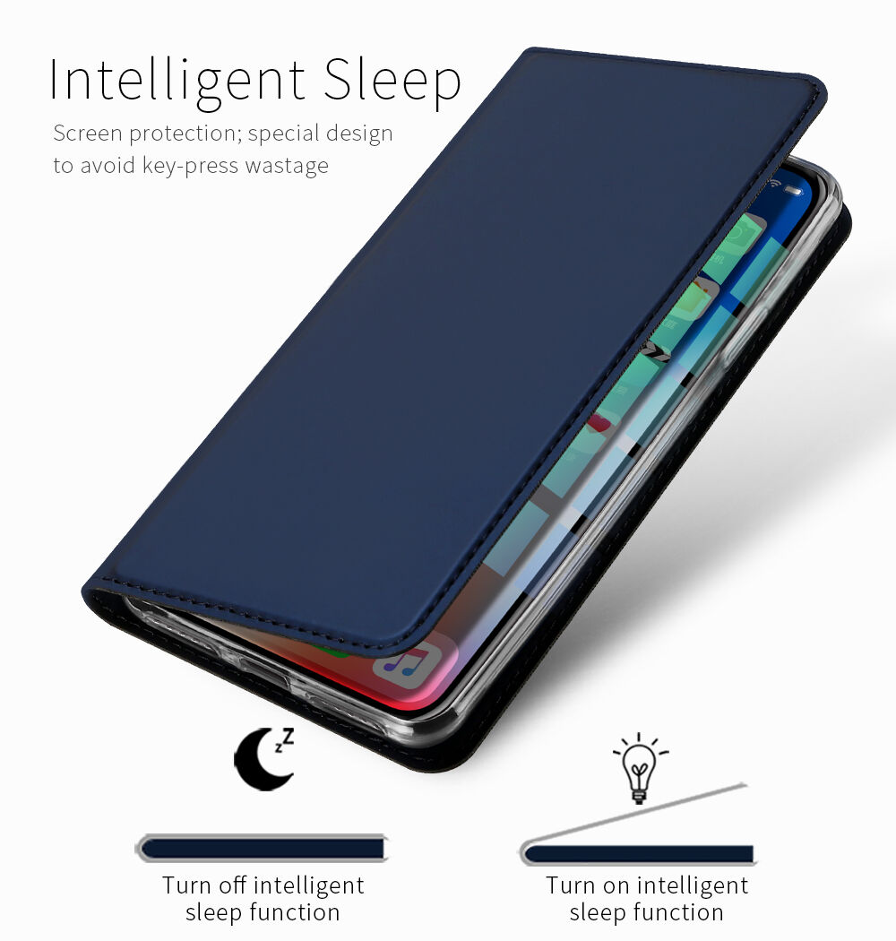 DUX DUCIS Futerał ze stojakiem i przegrodami na dokumenty dla Apple iPhone XS / iPhone X – różowo-złoty