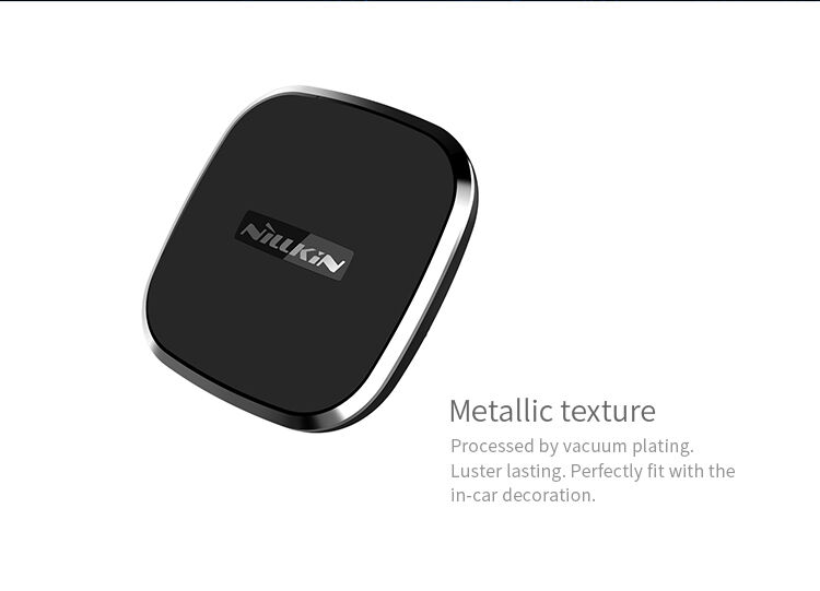 NILLKIN designowy magnetyczny uchwyt z Qi bezprzewodowym ładowaniem dla Apple iPhone - czarny