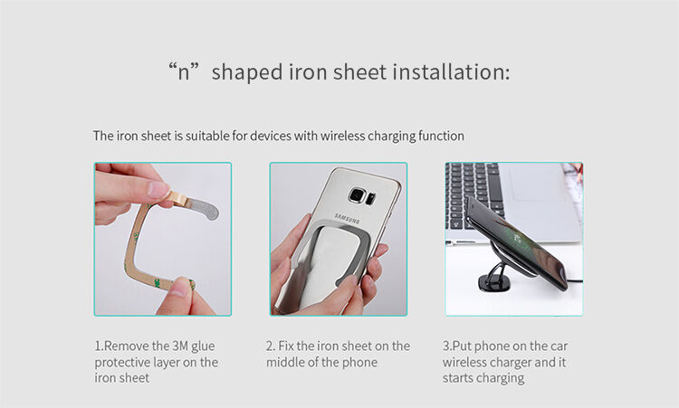 NILLKIN designowy magnetyczny uchwyt z Qi bezprzewodowym ładowaniem dla Apple iPhone - czarny