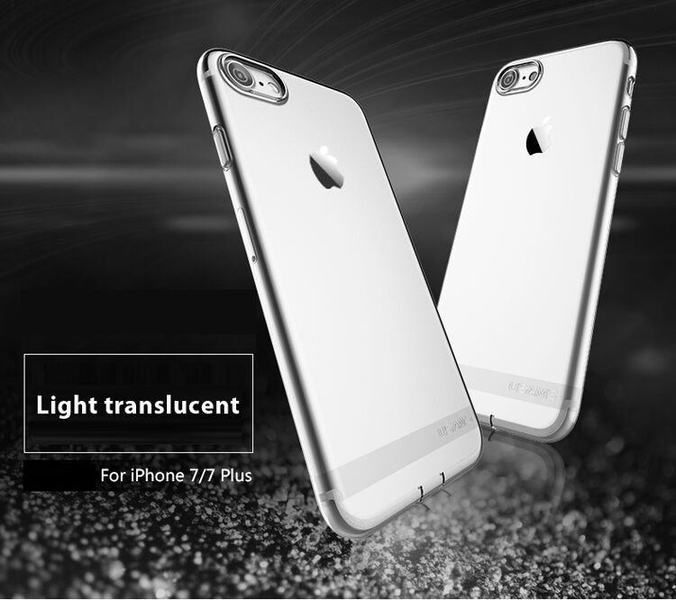USAMS cienkie etui z zaślepką Lightning złącza dla Apple iPhone SE (2020/2022) / 8 / 7 - przezroczyste