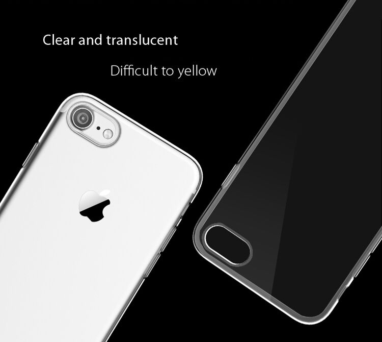 USAMS cienkie etui z zaślepką Lightning złącza dla Apple iPhone SE (2020/2022) / 8 / 7 - przezroczyste
