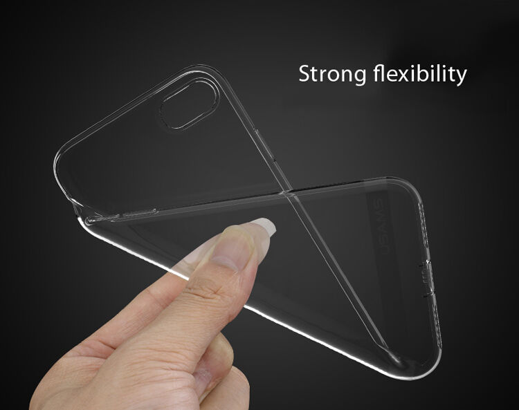 USAMS cienkie etui z zaślepką Lightning złącza dla Apple iPhone SE (2020/2022) / 8 / 7 - przezroczyste