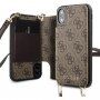 GuessG pokrowiec z paskiem na ramię do iPhone X / XS - brązowy