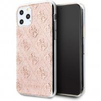 Guess 4G Glitter etui błyszczące iPhone 11 Pro Max - jasnoróżowe