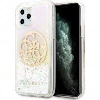 Guess Glitter Circle etui błyszczące do iPhone 11 Pro Max - przezroczyste