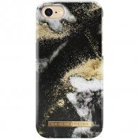 iDeal Of Sweden etui marmurowe do iPhone SE (2020/2022) / 8 / 7 / 6S - złoto-czarne