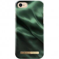 iDeal of Sweden etui z satynowym wzorem do iPhone SE (2020/2022) / 8 / 7 / 6S - szmaragdowo-zielone