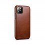 Icarer skórzany pokrowiec flip do iPhone 11 Pro - kakaowo-brązowy