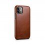 Icarer skórzany pokrowiec flip do iPhone 11 - kakaowo-brązowy