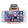 SAMDI drewniana stacja dokująca do Apple Watch / iPhone - jasne drewno