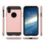 Odporne etui ochronne do iPhone XS / iPhone X - tekstura szlifowana - szare