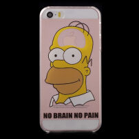Etui przezroczyste do iPhone 5 / 5S / SE (2016) - Homer Simpson - No Brain No Pain