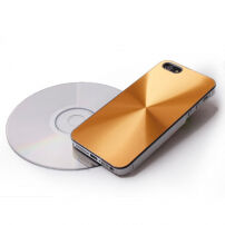 Etui plastikowe z powierzchnią CD dla iPhone 5 / 5S / SE (2016) - złote