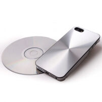 Etui plastikowe z powierzchnią CD dla iPhone 5 / 5S / SE (2016) - srebrne