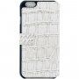 Guess Shiny Croco Book pokrowiec flip do iPhone 6 / 6S - beżowy