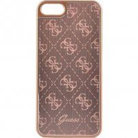 Guess 4G Aluminium etui do iPhone 5 / 5S / SE (2016) - różowo-złoty