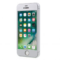 Opakowanie hartowane na cały obwód telefonu wraz ze szkłem ochronnym dla iPhone SE (2016) / 5S / 5 - srebrne
