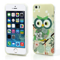 Etui ochronne dla iPhone SE, 5S i 5 - sowa zielona