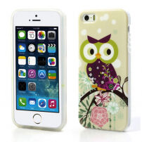 Etui ochronne dla iPhone SE, 5S i 5 - sowa fioletowa