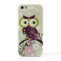 Etui ochronne dla iPhone SE, 5S i 5 - sowa fioletowa