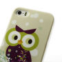 Etui ochronne dla iPhone SE, 5S i 5 - sowa fioletowa