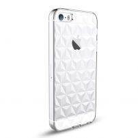USAMS plastikowe etui w kształcie diamentów z przeciwpyłowymi zaślepkami dla iPhone SE (2016) / 5S / 5