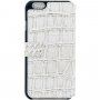 Guess Shiny Croco Book pokrowiec flip do iPhone 5 / 5S / SE (2016) - beżowy