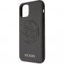 Guess Saffiano etui z logo iPhone 11 Pro Max - czarny