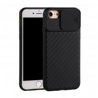 Etui z przesuwaną osłoną obiektywu aparatu fotograficznego dla iPhone 6 Plus / 6S Plus / 7 Plus / 8 Plus - czarny