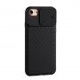 Etui z przesuwaną osłoną obiektywu aparatu fotograficznego dla iPhone 6 Plus / 6S Plus / 7 Plus / 8 Plus - czarny