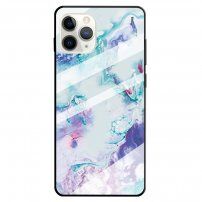 Etui ze szklaną częścią tylną dla iPhone 11 Pro Max - kolorowy marmur