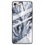 Etui ze szklaną częścią tylną dla iPhone 6 / 6S - szary marmur