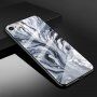 Etui ze szklaną częścią tylną dla iPhone 6 / 6S - szary marmur