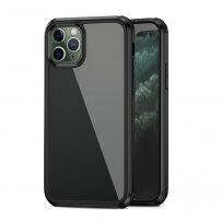 Ipaky etui ochronne z miękkiego plastiku i szkła hartowanego dla iPhone 11 Pro Max - czarny