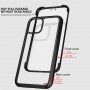 Ipaky etui ochronne z miękkiego plastiku i szkła hartowanego dla iPhone 11 Pro Max - czarny