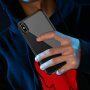 Ipaky etui ze szklaną częścią tylną i ochroną krawędzi dla iPhone XR - czarny