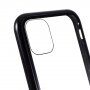 Pokrowiec na cały telefon ze szkła hartowanego z metalową ramką dla iPhone 11 Pro - czarne