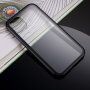 Pokrowiec na cały telefon ze szkła hartowanego z metalową ramką dla iPhone 11 Pro Max - czarne
