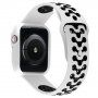 Etui ochronne z silikonowym paskiem do Apple Watch 40 mm - biało-czarne
