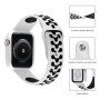 Etui ochronne z silikonowym paskiem do Apple Watch 40 mm - biało-czarne
