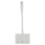 Redukcja lightning złącze z dwoma 3.5 złączami jack i złączem lightning dla Apple iPhone / 8 / 8 Plus / 7 / 7 Plus