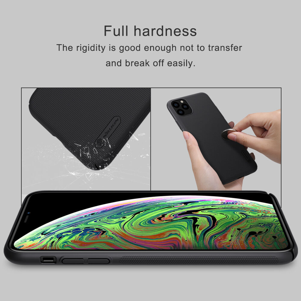 Nillkin etui matowe z szorstką powierzchnią dla iPhone 11 Pro Max - niebieskie