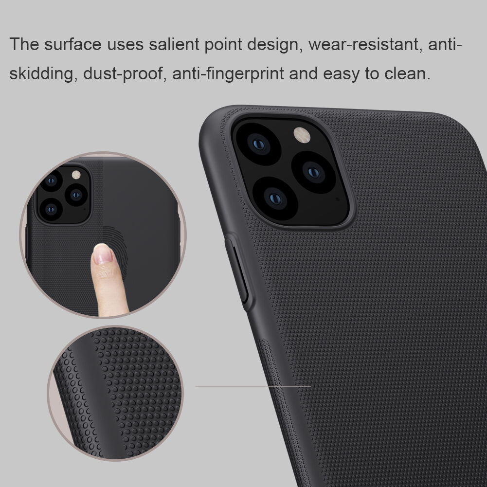 Nillkin etui matowe z szorstką powierzchnią dla iPhone 11 Pro Max - niebieskie