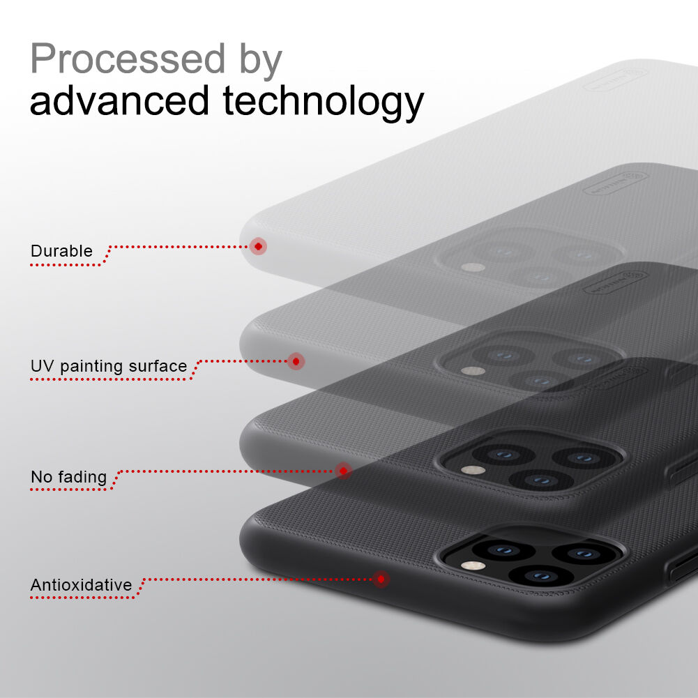 Nillkin etui matowe z szorstką powierzchnią dla iPhone 11 Pro Max - niebieskie