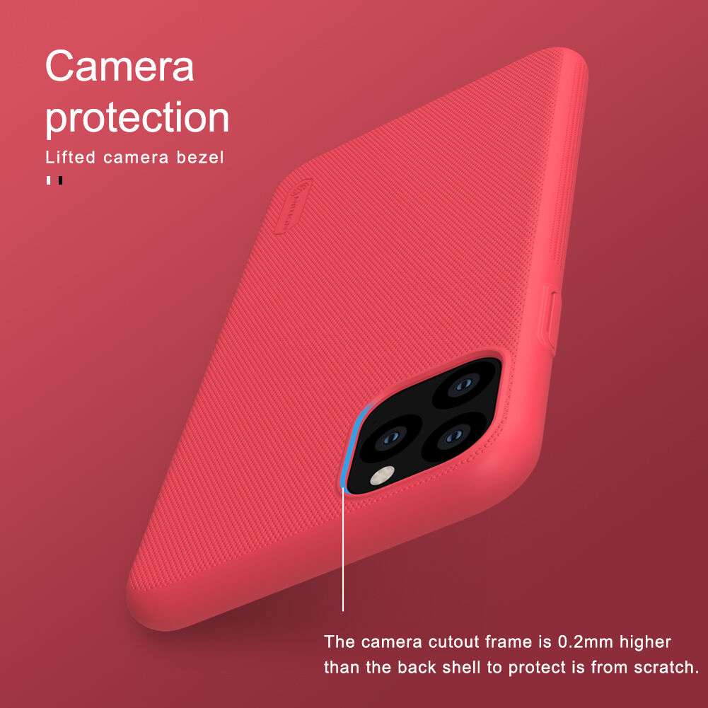 Nillkin etui matowe z szorstką powierzchnią dla iPhone 11 Pro Max - czarny