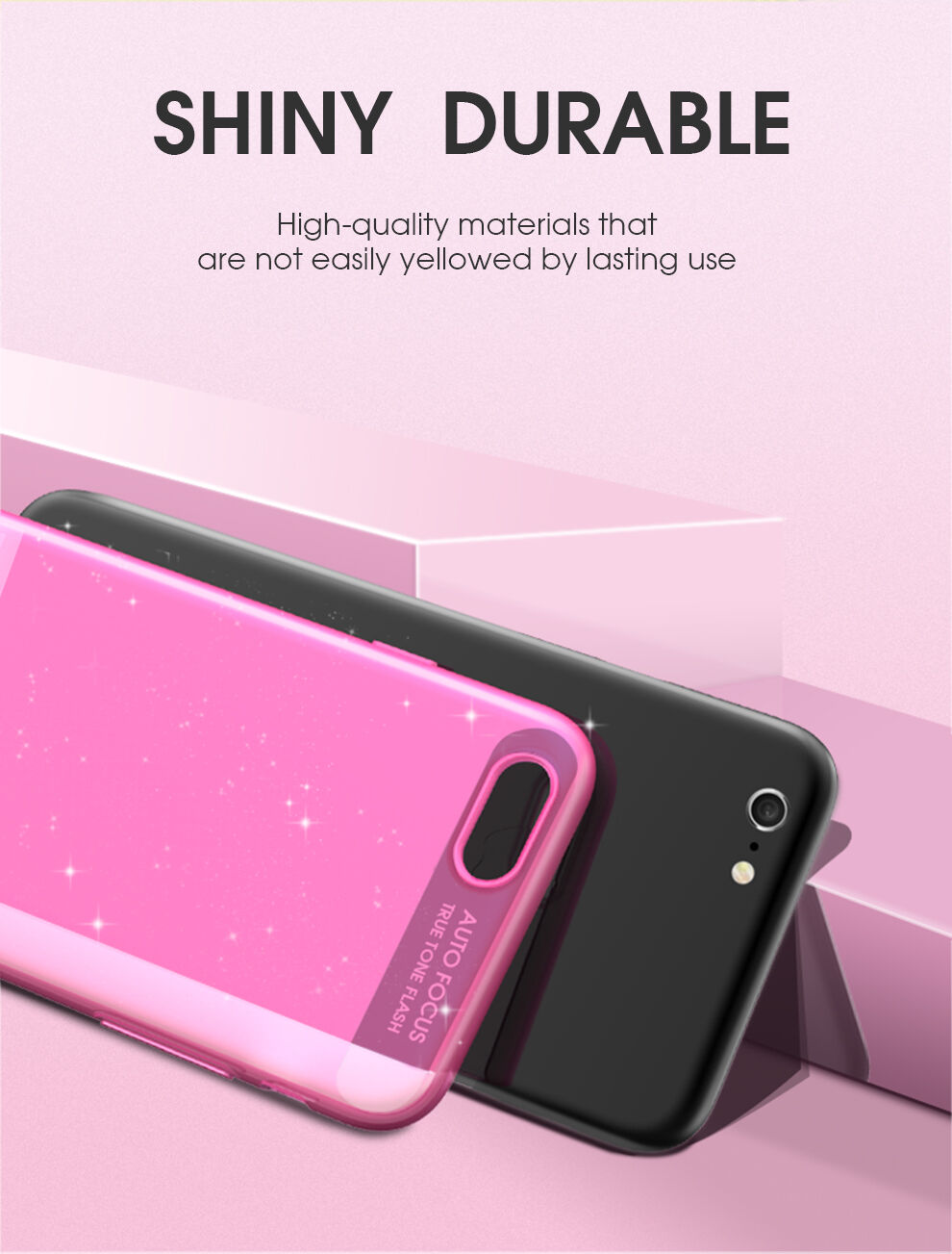 X-Level błyszczące etui z miękkiego plastiku dla iPhone 6 / 6S - czarny