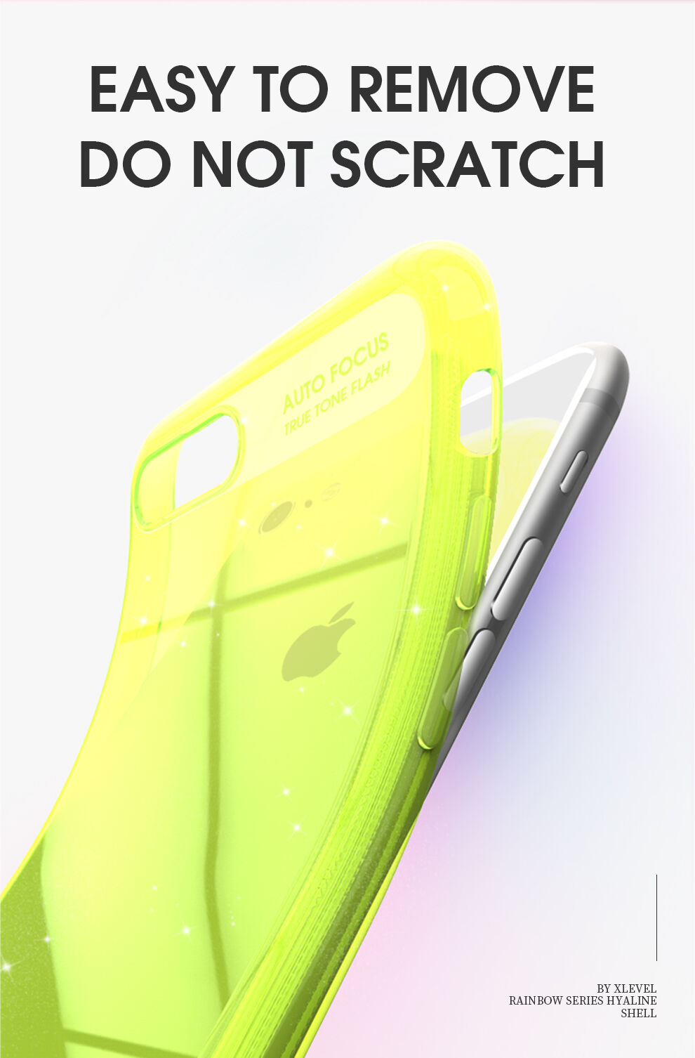 X-Level błyszczące etui z miękkiego plastiku dla iPhone 6 / 6S - czarny