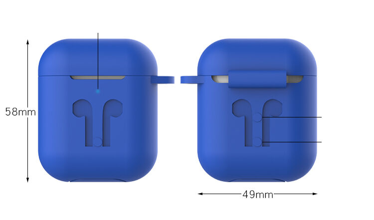 Opakowanie silikonowe ochronne dla AirPods 1 / 2 - czarny