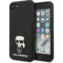 Karl Lagerfeld Saffiano Iconic etui dla iPhone 7 / 8 / SE (2020/2022) - czarny